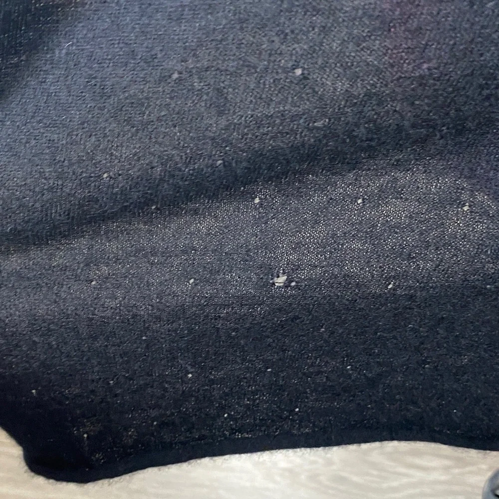 Black Open Front 100% Cashmere Cardigan - Picture 4 of 5